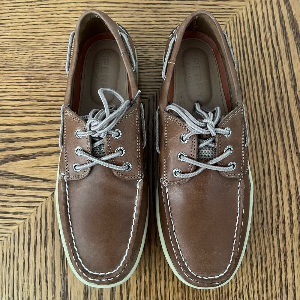 NEW SPERRY Billfish Boat Shoes - Dark Tan - Picture 2 of 13